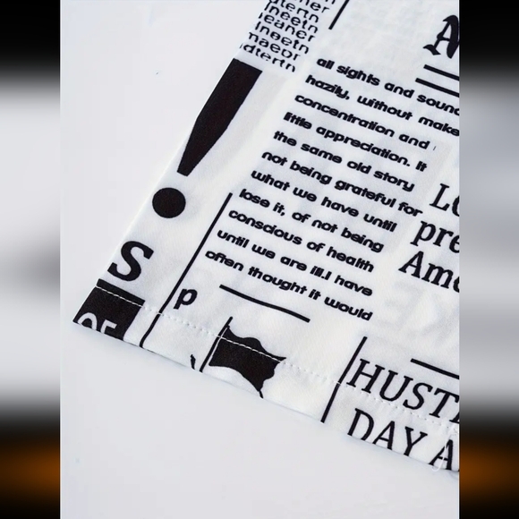 NIP Edgy , Designer, Spill The Tea , News Paper Print Dress - Picture 7 of 14